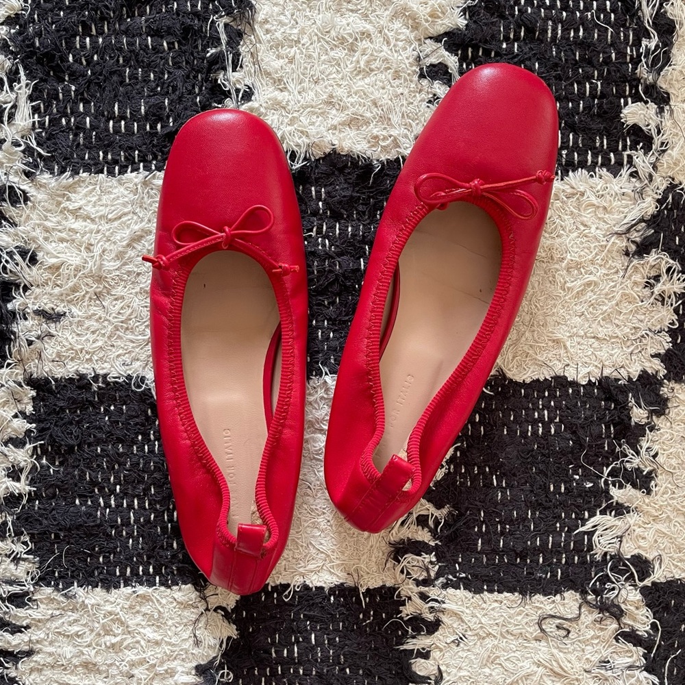 Red ballet flats from Italic size 38